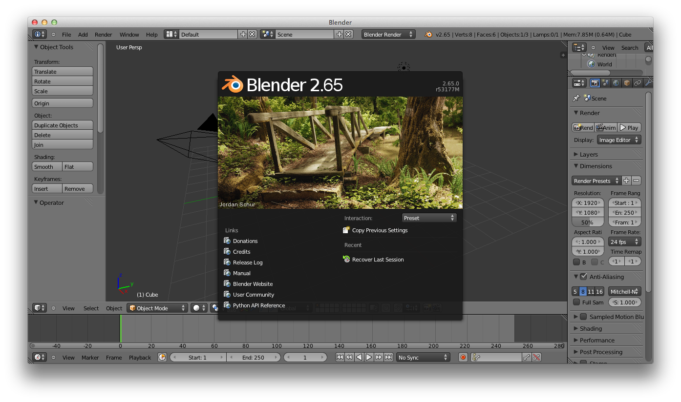 blender animation software mac