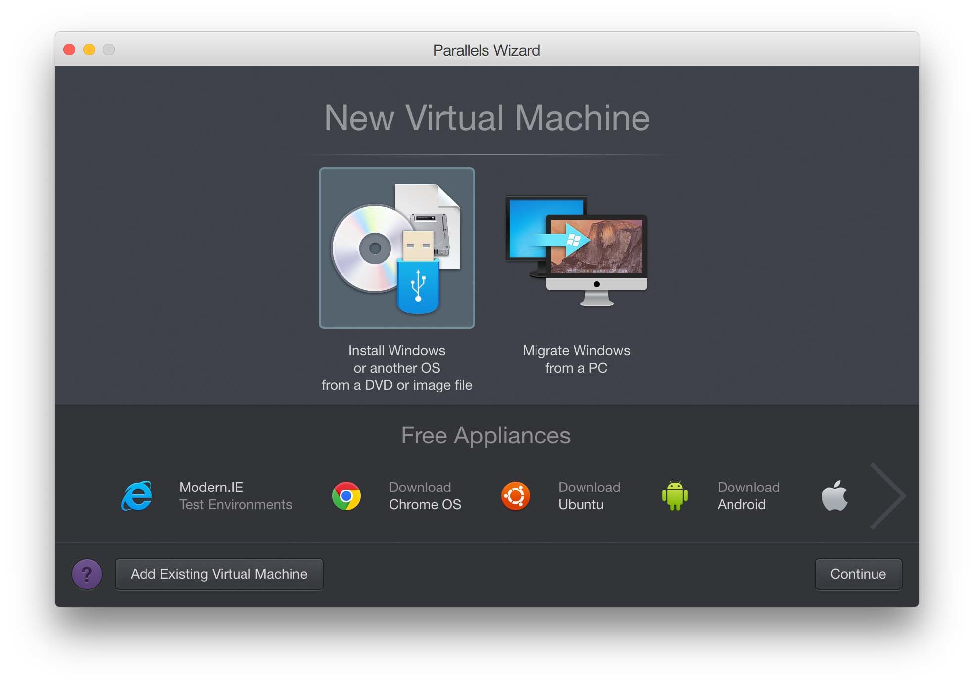 virtual machine for mac os